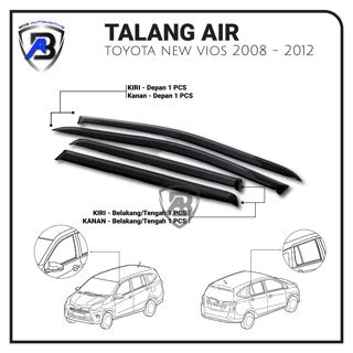 Jual Talang Air Pintu Mobil Toyota New Vios Model Slim