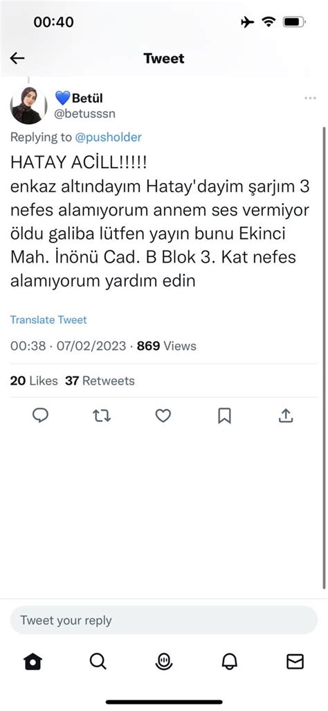 F Merve On Twitter Rt Gfbyas Hatay Acil Ekinci Mahallesi