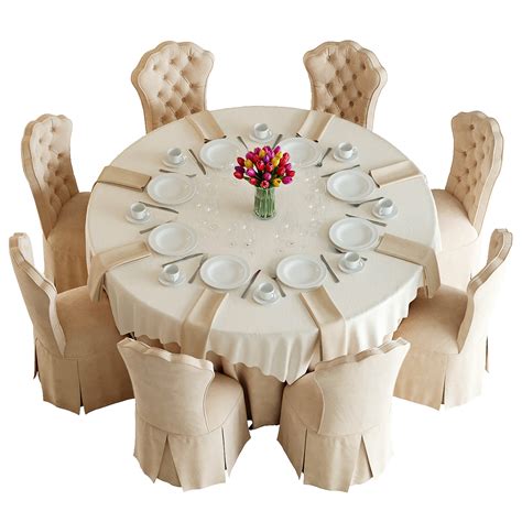 3d Eight Seated Banquet Table Chair Turbosquid 1273678