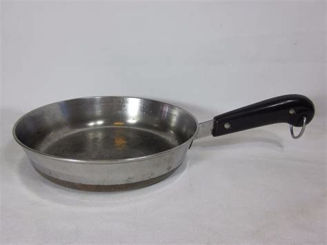 Vintage Revere Ware Stainless Steel Copper Clad 8 Inch Frying Pan Skillet Revereware Revere