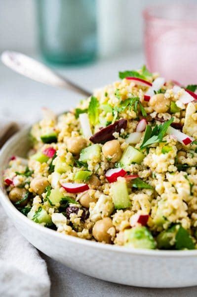 Mediterranean Chickpea Millet Salad Garlic Zest