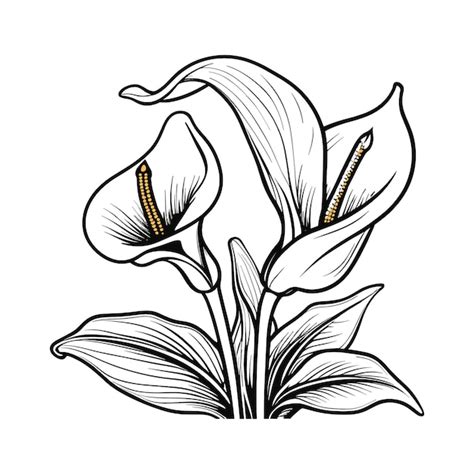 Premium Vector Vector Hand Drawn Lily Bouquets Lily Flowers