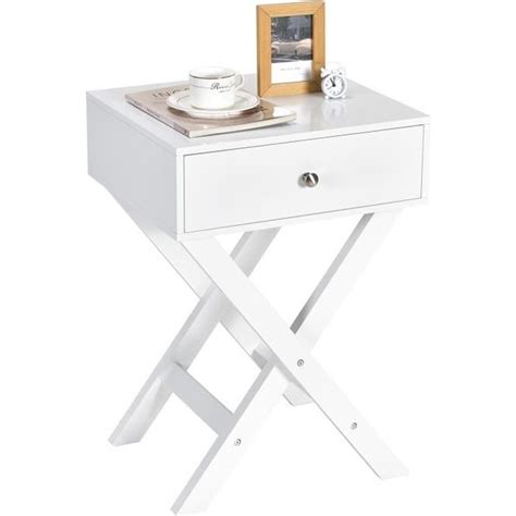 Costway Table De Chevet Table D Appoint Avec Base Forme X Style