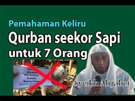 Menepis Pemahaman Keliru Tentang Qurban Dan Aqiqah Syeikh Ali Jaber