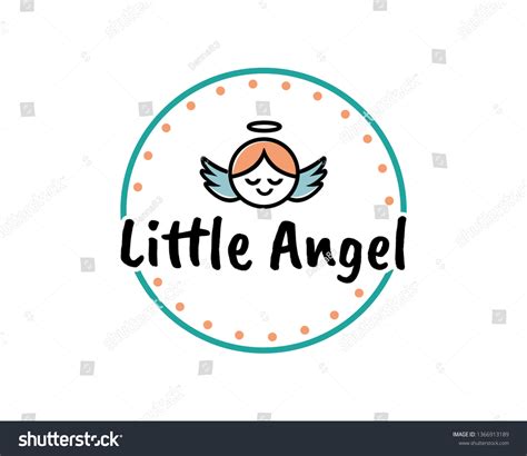 Little Angel Logo Design Illustration Stock Vector (Royalty Free ...