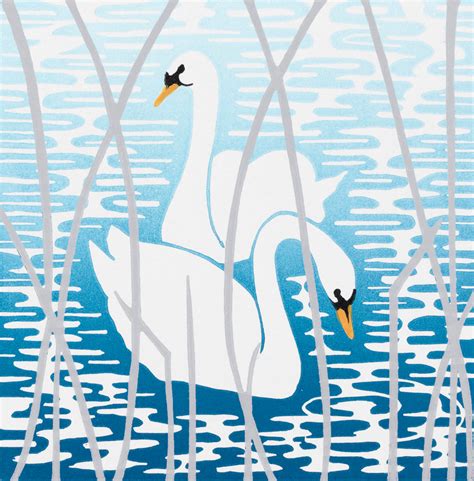 The Wild Swans at Coole-WB Yeats Poem Print-Linocut Studio