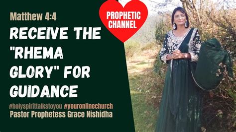 Receive The Rhema Glory For Guidance Matthew 44 Prophetic Channel