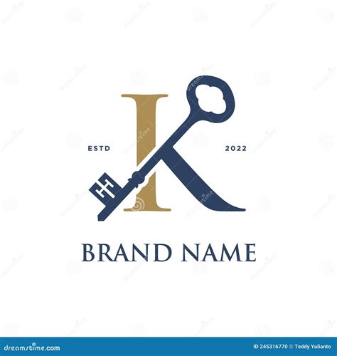 Initial K Elegant Key Logo Stock Vector Illustration Of Guard