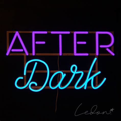 Neon na ścianę After Dark Napisy LED Ledon