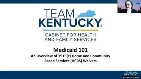 Kentucky Medicaid Waiver 101 Webinar 9 15 22 Youtube