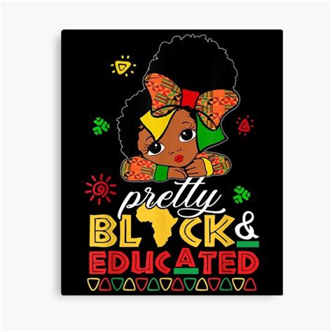 Pretty Black Educated Peekaboo Girl Melanin Black History Canvas Sold