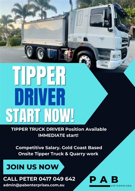 Australian HR & MR Truck driving jobs | 🚚 TIPPER TRUCK - Driver Wanted