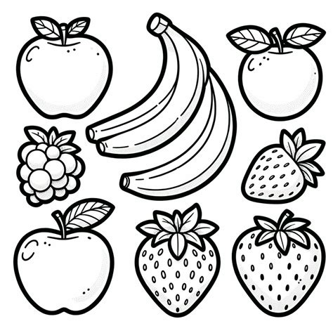 Imprimir frutas para colorir Colorir e Pintar Descubra a emoção do