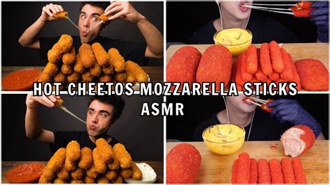 Hot Cheetos Mozzarella Sticks Asmr Mukbang Compilation Asmr Eating