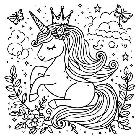 Coloriage Une Princesse Licorne T L Charger Et Imprimer Gratuit Sur