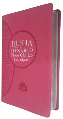 Bíblia e Hinário Novo Cântico Letra Gigante c Macia Pink Livraria