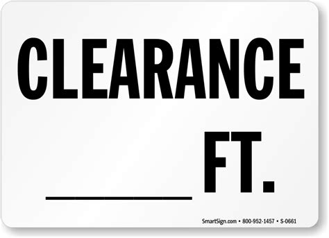 Clearance Ft Sign Sku S 0661