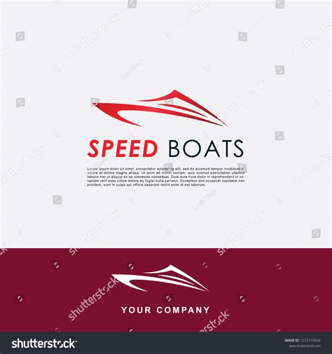 Modern Speed Boat Logo Template Red Stock Vector (Royalty Free) 1512119954 | Shutterstock