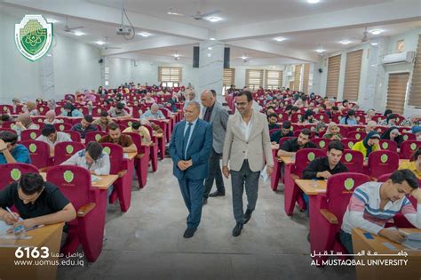 تفقد السيد رئيس جامعة المستقبل، الأستاذ الدكتور حسن شاكر مجدي، استمرار سير الامتحانات النهائية