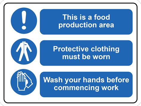 Food Production Area Floor Sign