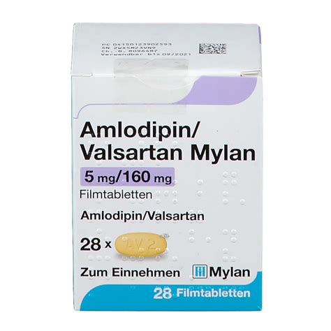 Amlodipin Valsartan Mylan Mg Mg St Mit Dem E Rezept Kaufen