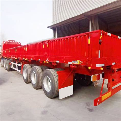 Tri Axle Tons Side Wall Bulk Cargo Transporting Sidewall Truck Semi