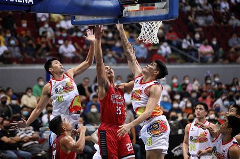 Ginebra Defeats Rain Or Shine Magnolia Edges Northport The Manila Times