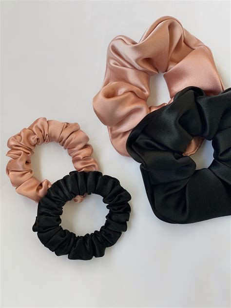 Thin Silk Satin Scrunchies Skinny Scrunchie Thin Scrunchies Etsy