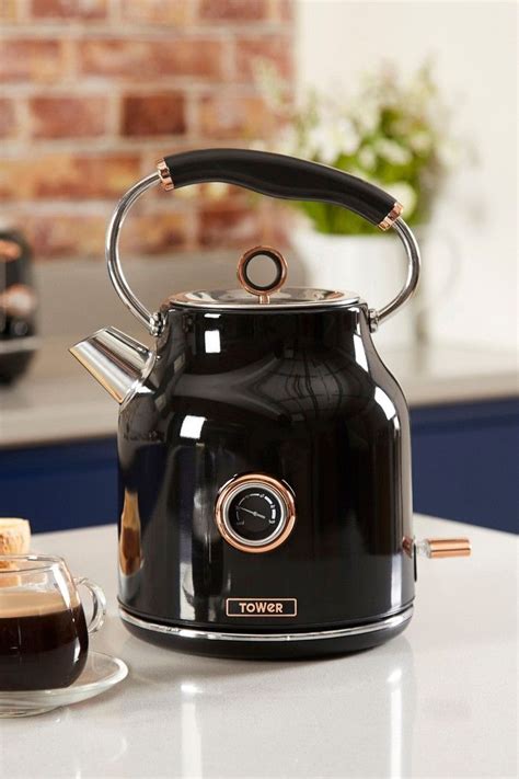 Tower Black Dome Kettle Gold Stainless Steel Kettle Kettle And