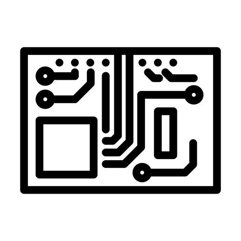 pcb board electronic component line icon vector illustration 24238710 Vector Art at Vecteezy