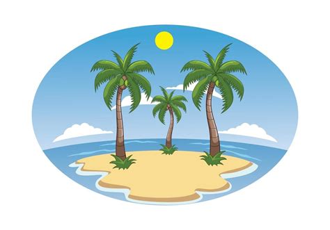 ilustración de dibujos animados de isla de playa 2285555 Vector en Vecteezy