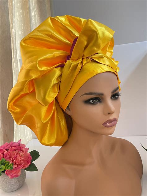 Reversible Satin Bonnet Xxl Satin Sleep Cap For Big Braids Etsy