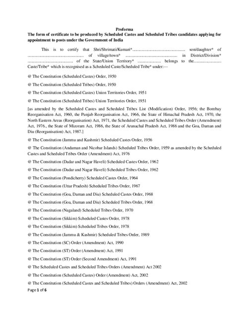 Fillable Online Page Of Proforma The Form Of Certificate To Be