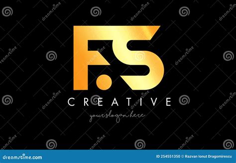 Diseño Del Logo De La Carta Dorada Fs Con Tipografía Moderna Y Creativa