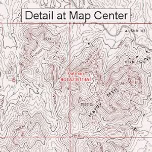 Amazon USGS Topographic Quadrangle Map Oatman Arizona Folded