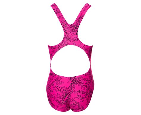 Speedo Girls Boomstar All Over Splashback Swimsuit Electric Pink