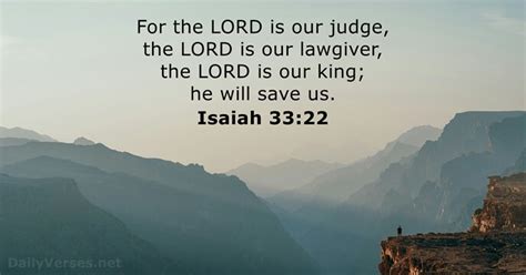 April 11, 2024 - Bible verse of the day (KJV) - Isaiah 33:22 ...