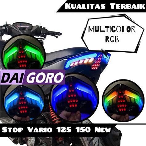 Jual Stoplamp Vario 125 150 New Multicolor RGB Lampu Stop Vario 125 150