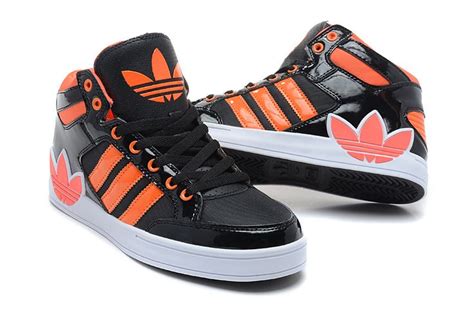 Black And Orange Adidas High Top Wedge Sneakers Adidas Sneakers Sneakers