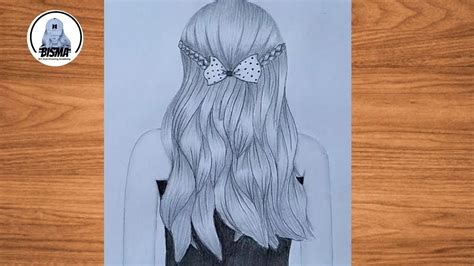 How To Draw A Girl With Wavy Hair Backside Easy Way To Draw A Girl Backside Pencil