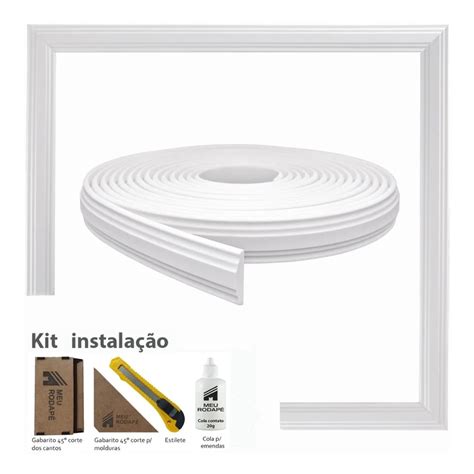 Rodameio Moldura Autocolante Flexível Eva 4cm 10 Metros RM610 Kit