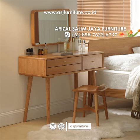 Meja Rias Jati Retro Minimalis Furniture Jepara