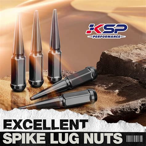 Spiked Lug Nuts M14x15 24pcs1key Cone Seat For Chevy Ford Jeep Ksp Performance