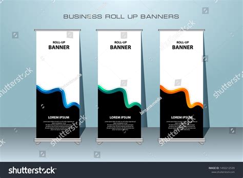 Vertical Banner Design Signboard Advertising Brochure Stock Vector ...