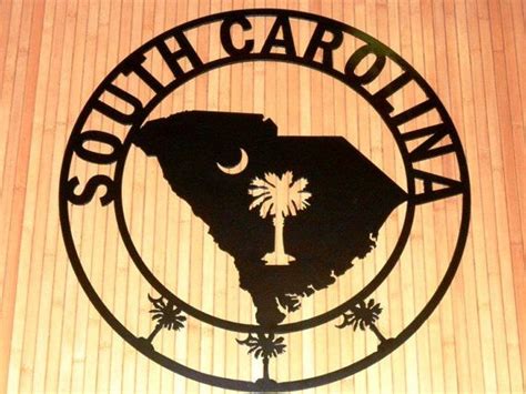 Custom South Carolina State Palmetto Moon Plaque House Steel Etsy