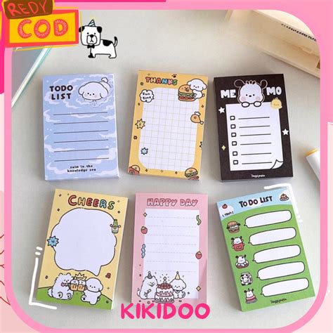 Jual Kikidoo Sticky Note Memo Pad Lembar Kawaii Lucu To Do List