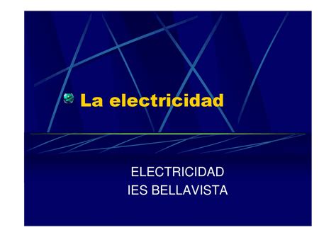 Apuntes Tecnología Electricidad Resúmenes de Tecnología Industrial