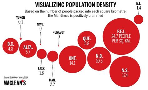 MAPPED: Canadian population density | Map, Infographic, Geography