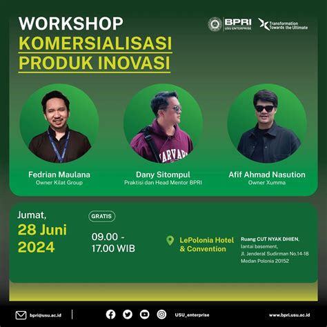 Workshop Komersialisasi Produk Inovasi Badan Pengembangan Riset