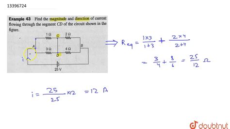 Find The Magnitude And Direction Of Current Flowing Through The Segment